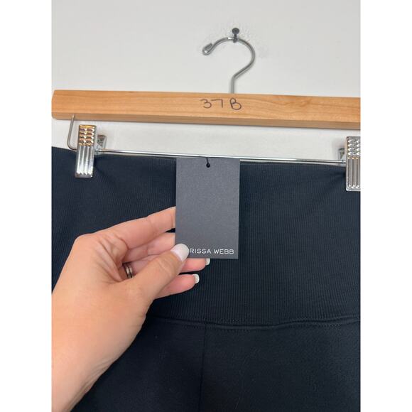 NWT Marissa Webb So High Waisted French Terry Sweatpants Black Size: Medium - Picture 4 of 7